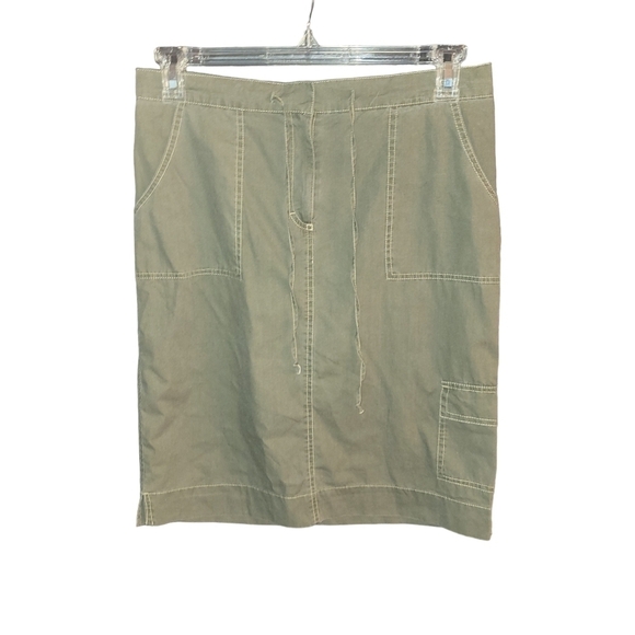 Vintage Studio Skirt Khaki Green 6 - Picture 1 of 4